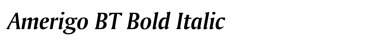 Amerigo BT Bold Italic